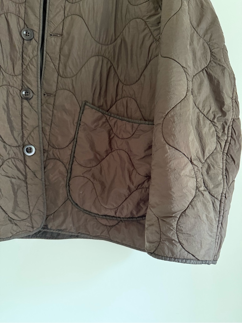 Buck Mason Women’s Jacket, Size - Medium, Color - Olive Green/Brown - Picture 7 of 8